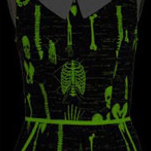 NWT Folter Glow in the Dark Skeleton Dress - Picture 9 of 12
